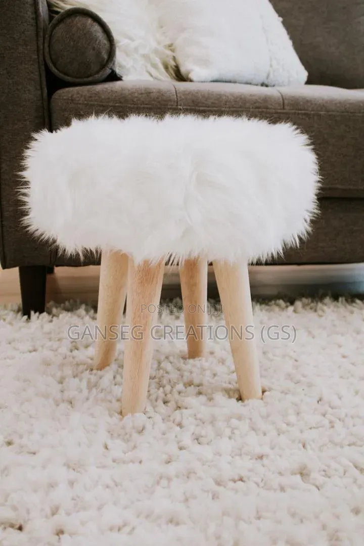 Luxury Upholstered Stool | Stylish Ottoman Chair | Handmade Furniture