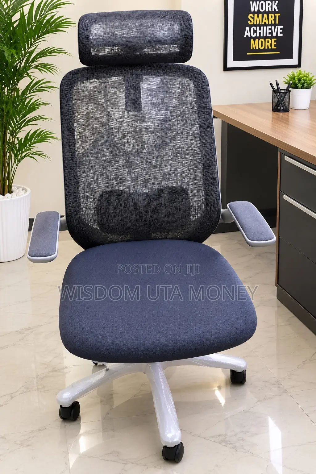 Ergonomic Mesh Executive Office Chair With Headrest
