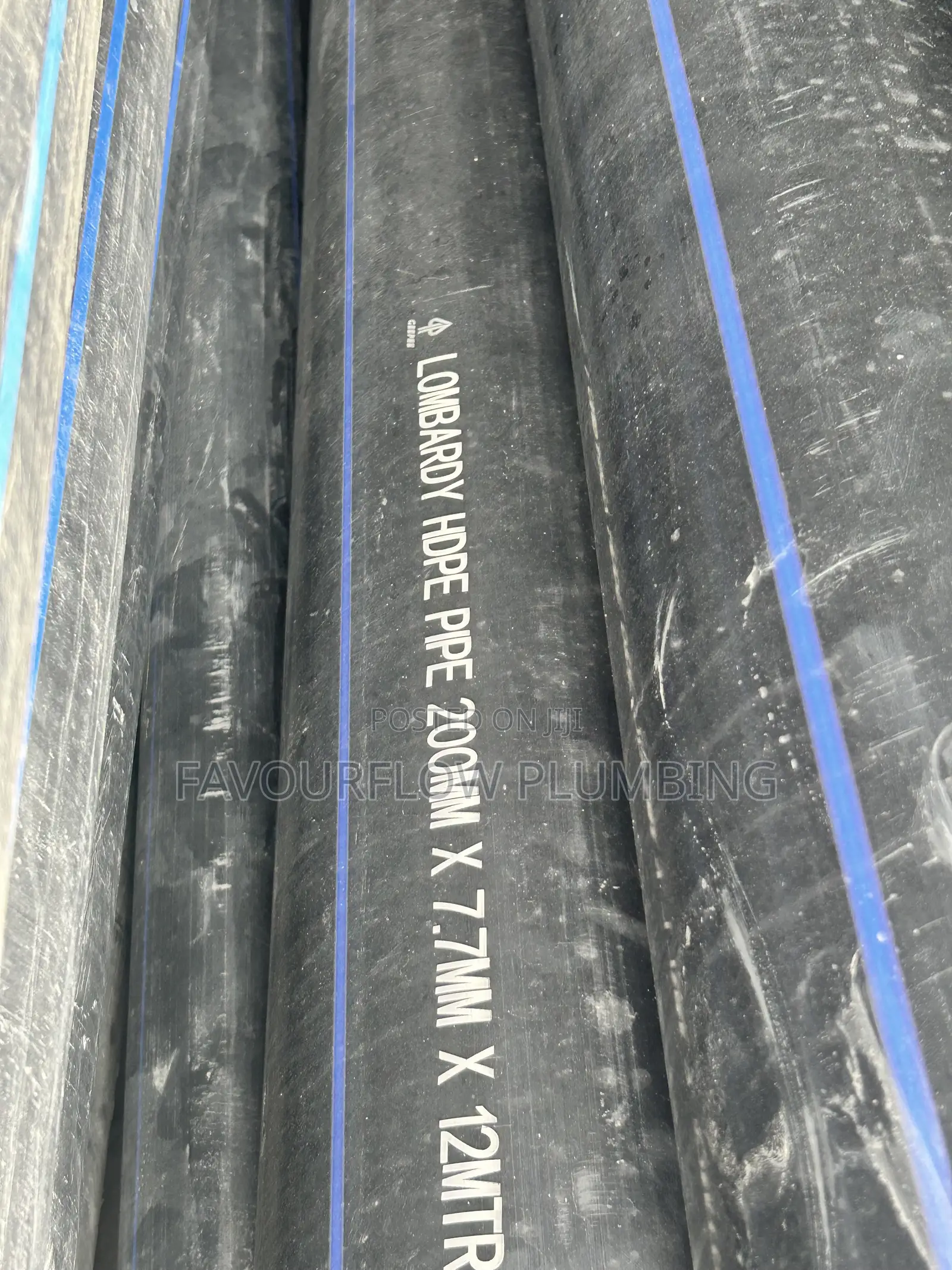 200mm Lombardy HDPE Dredging Pipe 7.7mm × 12m