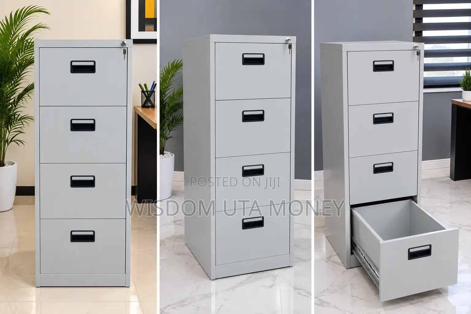 Premium 4-Drawer Steel Filing Cabinet – Lockable & Durable