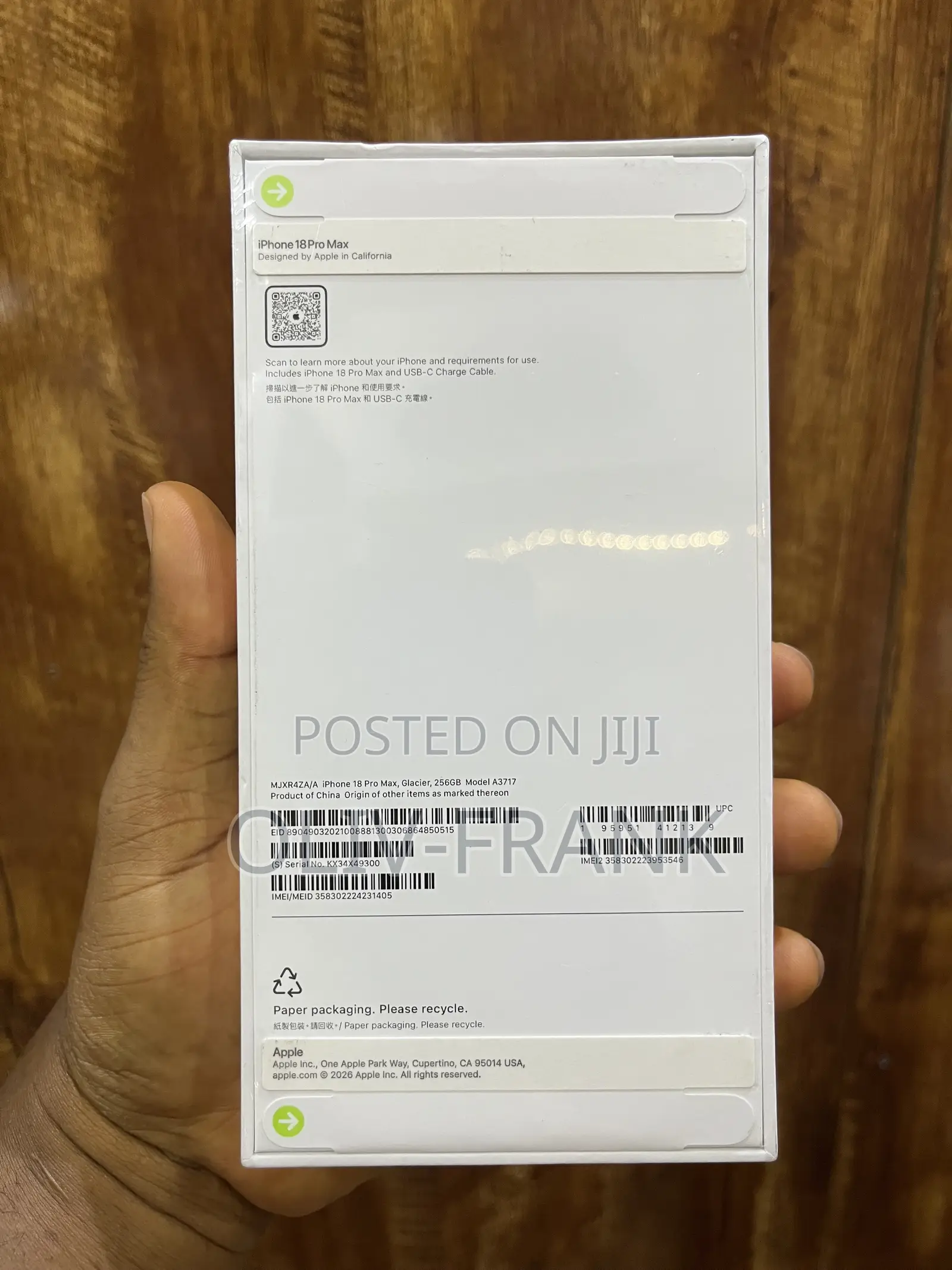 New Apple iPhone 18 Pro Max 256 GB Blue