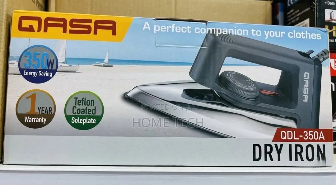 Qasa 350W Stainless Energy Saving Dry Iron With Non-Stick Base