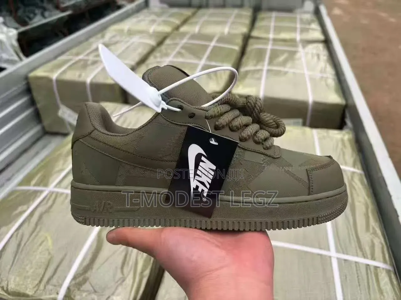 Olive Green Coloured Nike Sneakers