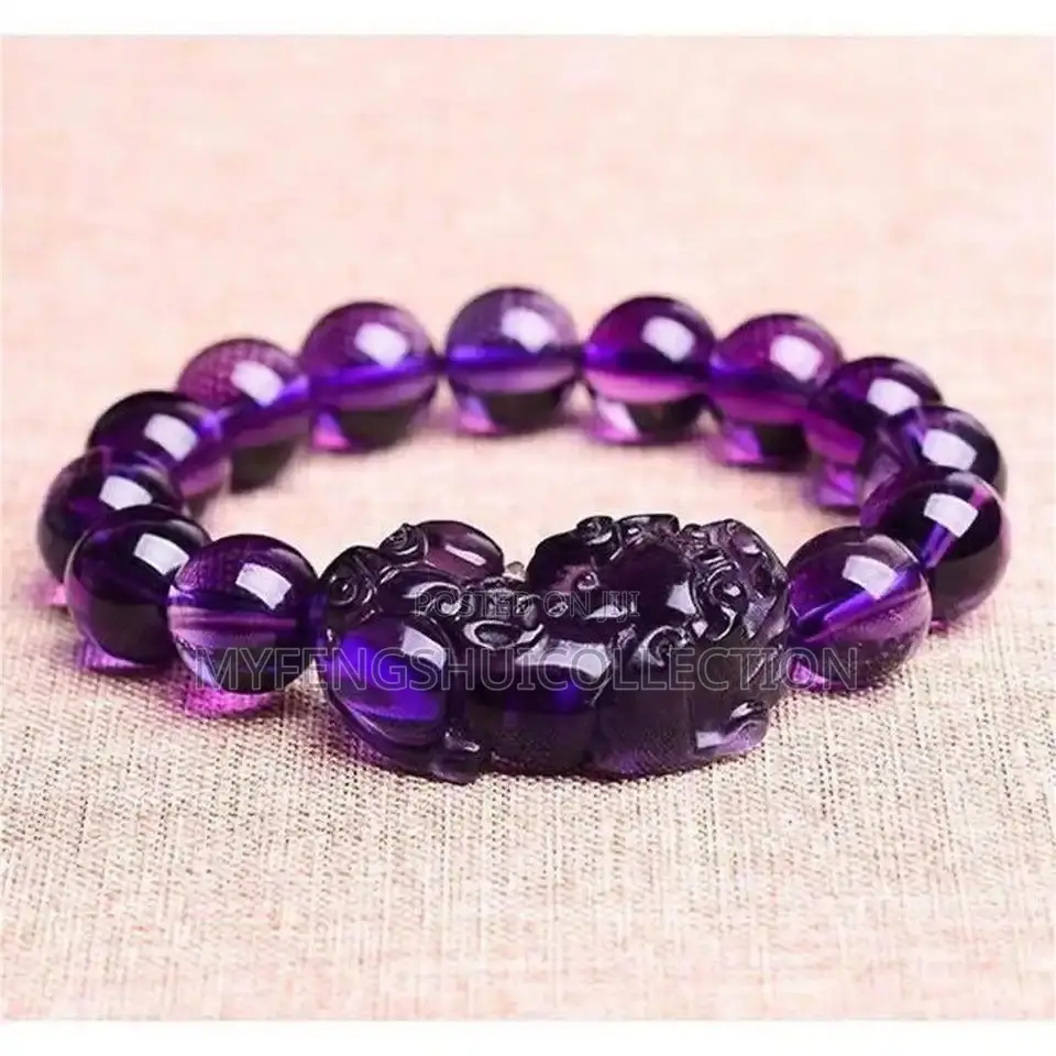 Fortified Amethyst With Pixiu Bracelet for Goodluck