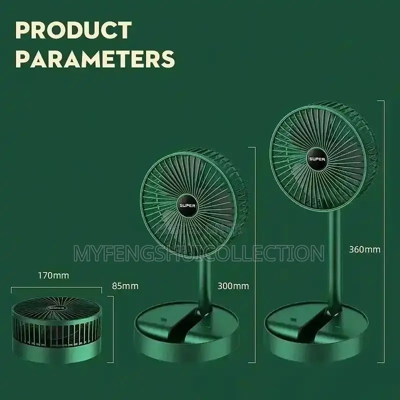 USB Desktop Folding Mini Electric Green Fan