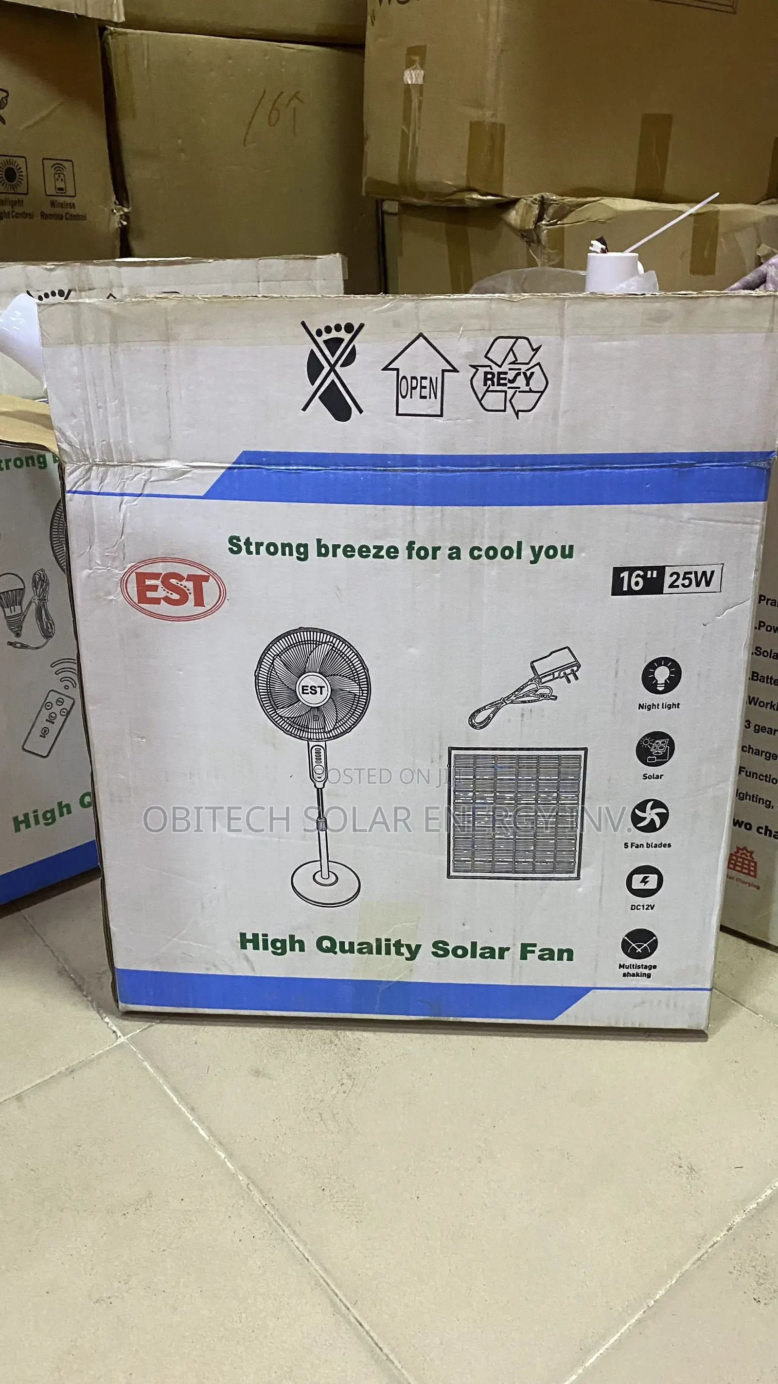 16” 25w Solar Fan
