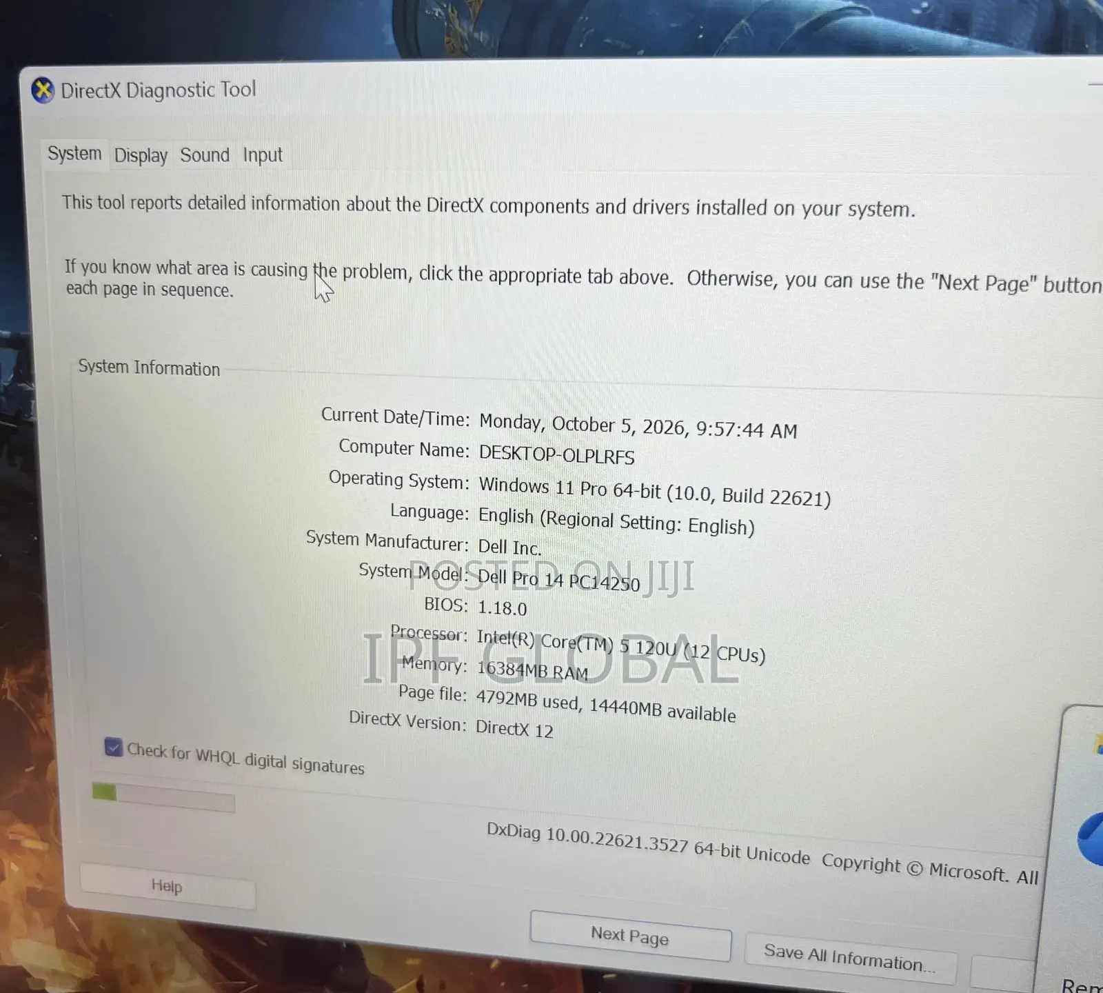 Laptop Dell Pro 14 16GB Intel Core 5 SSD 256GB