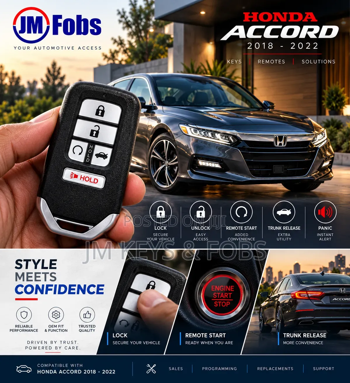 Lost Smart Key Replacement for Honda Accord