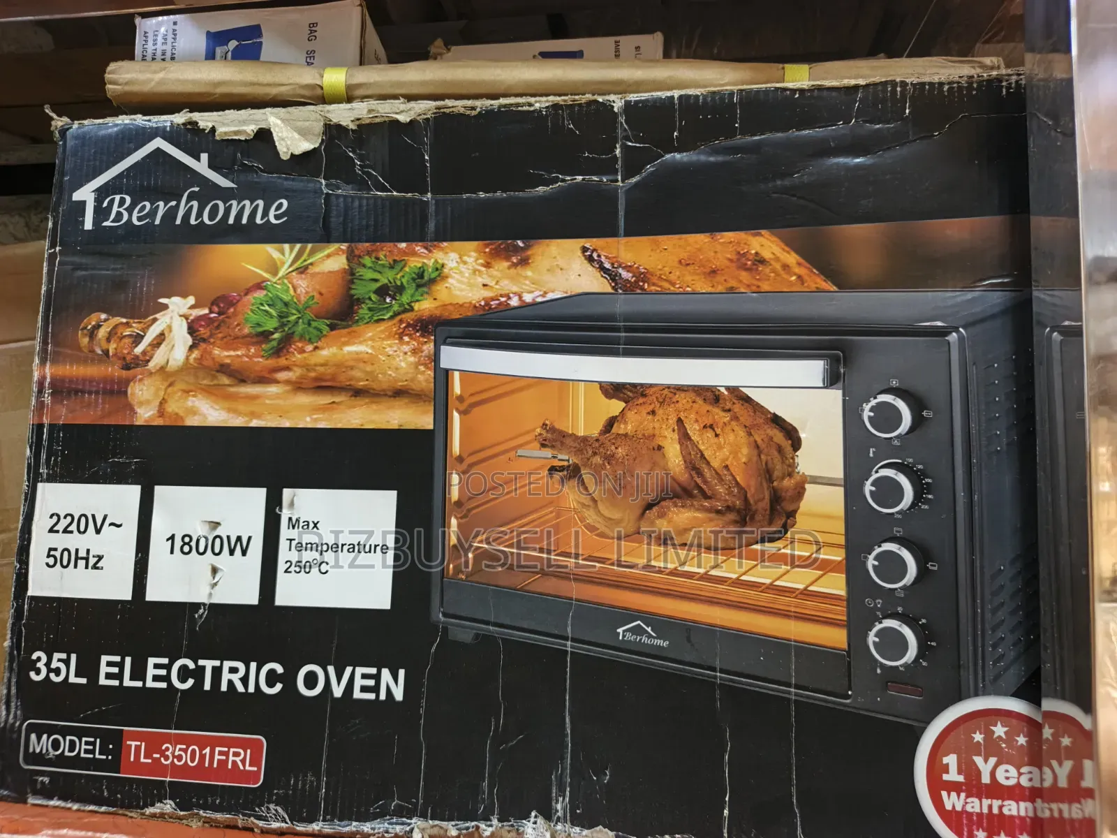 35L Berhome Electric Oven, Designed for Baking and Grilling.