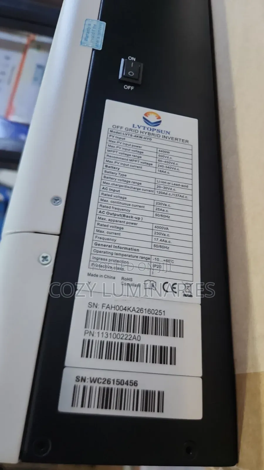 LVTOPSUN 4kW 24V Off-Grid Hybrid Solar Inverter