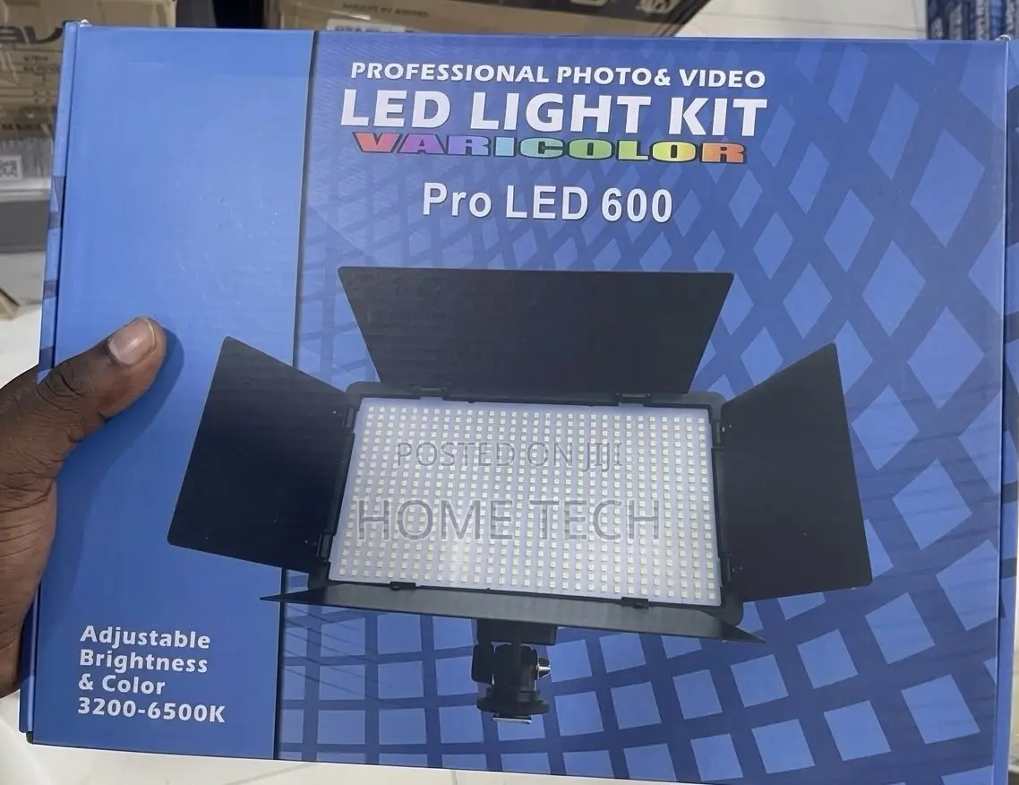 Pro LED 600 Professional Video LED Kit With Tripod Stand & Batteries