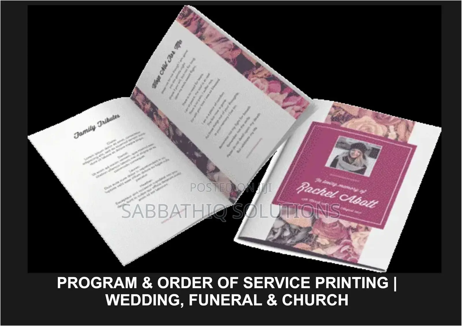 Program & Order of Service Printing | Wedding, Funeral & Church