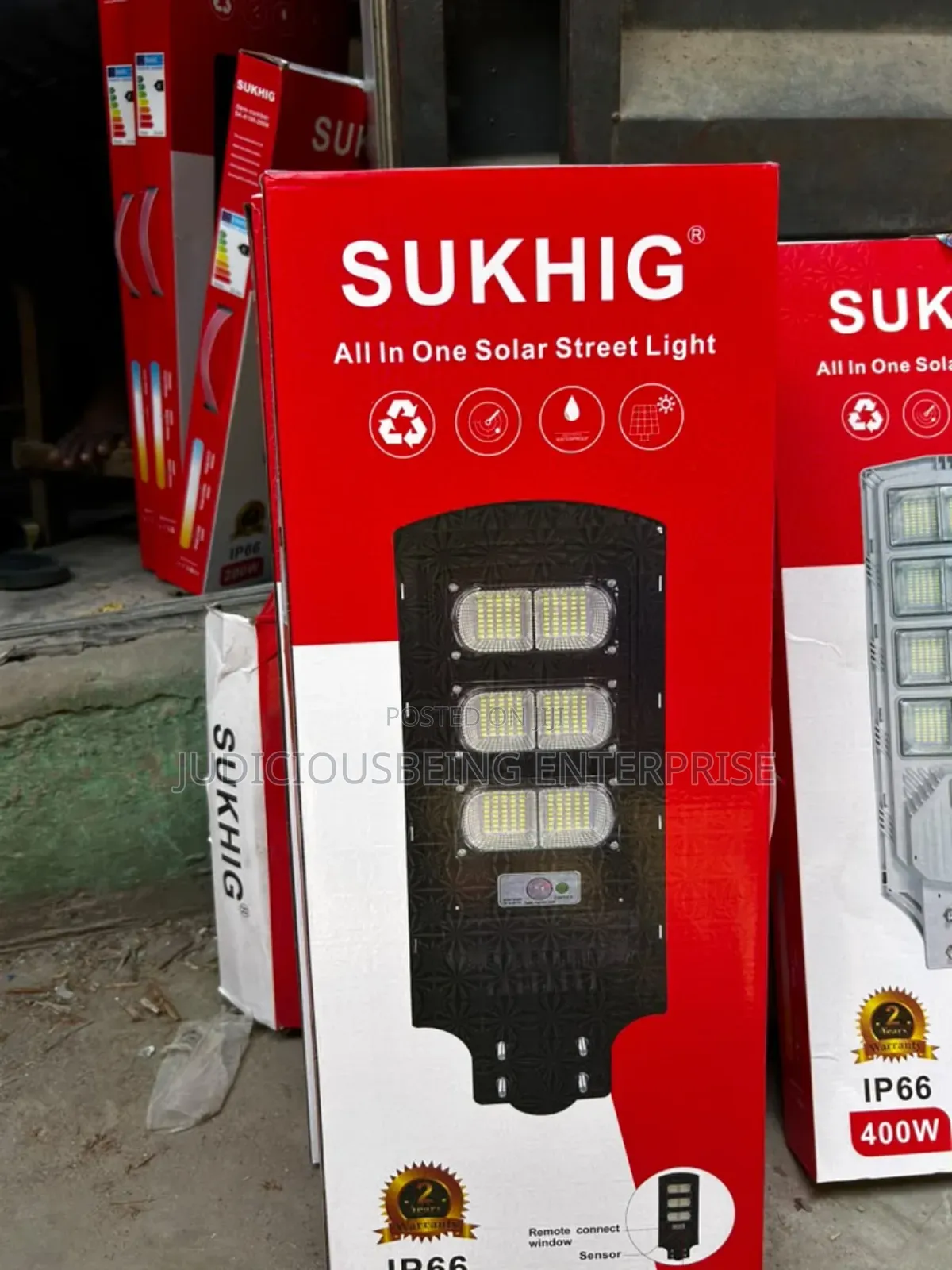 SUKHIG All-in-One Solar Street Light | IP66 | Motion Sensor