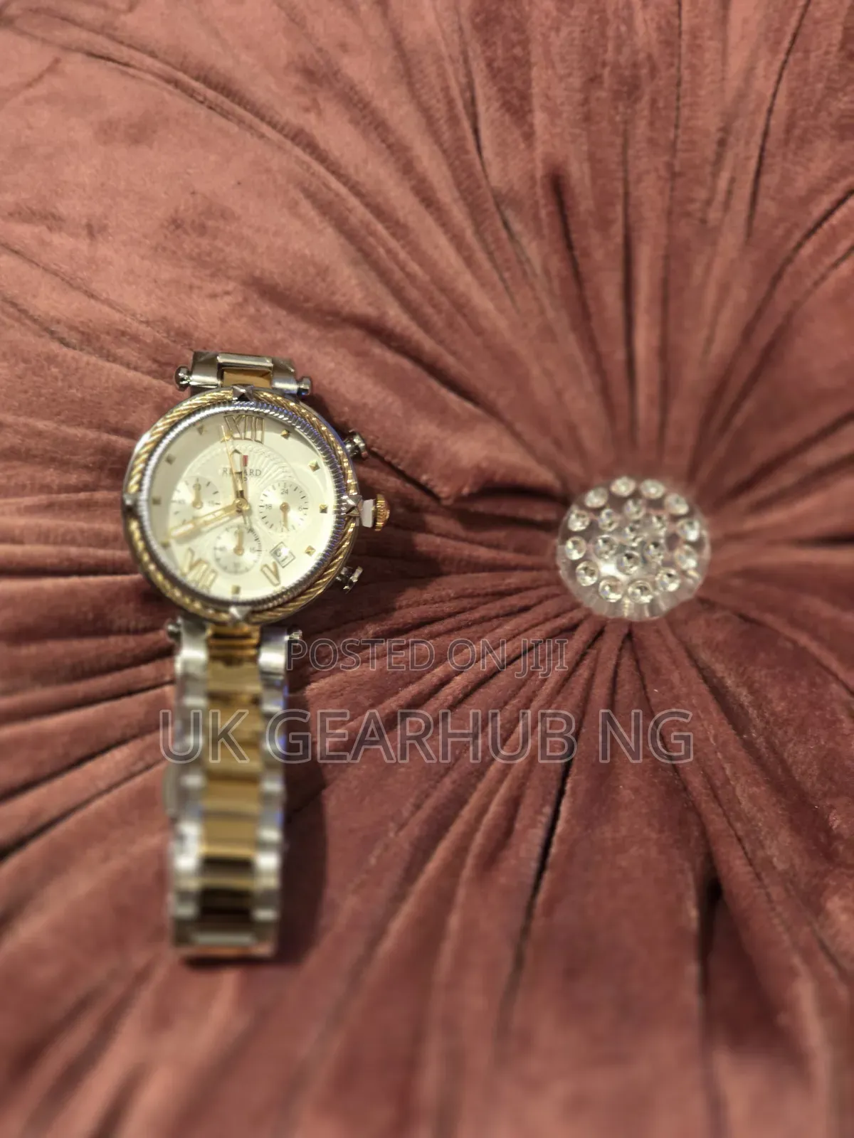 REWARD Luxury Two-Tone Gold & Silver Chronograph Watch