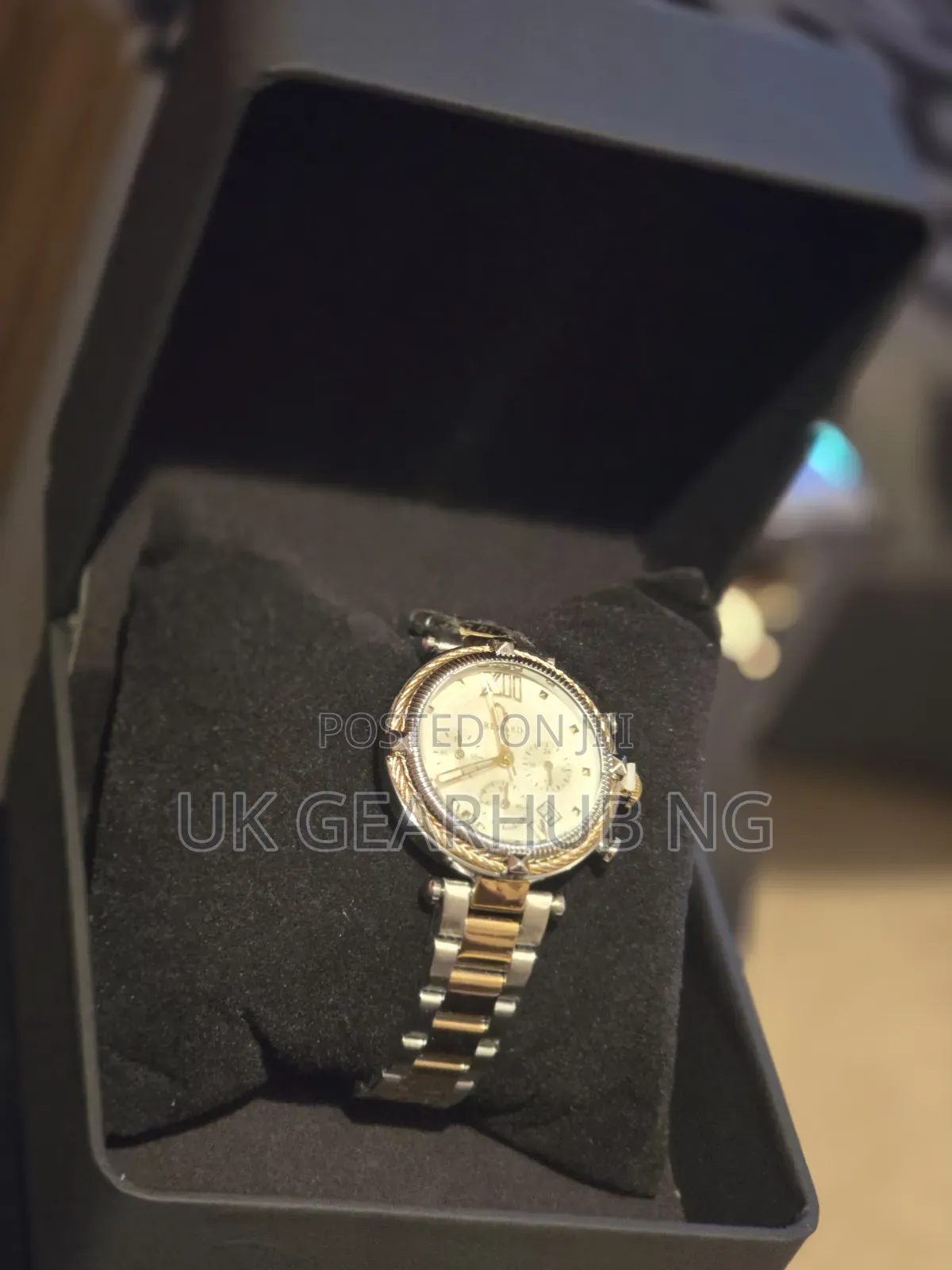 REWARD Luxury Two-Tone Gold & Silver Chronograph Watch