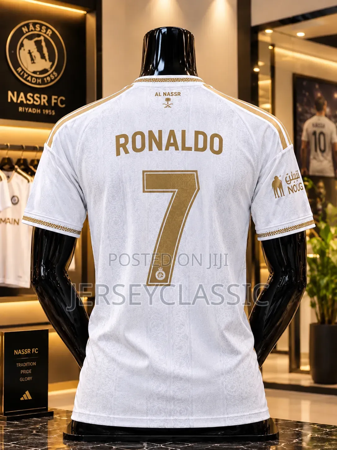 Al Nassr FC 2026/27 Home Jersey – White & Gold