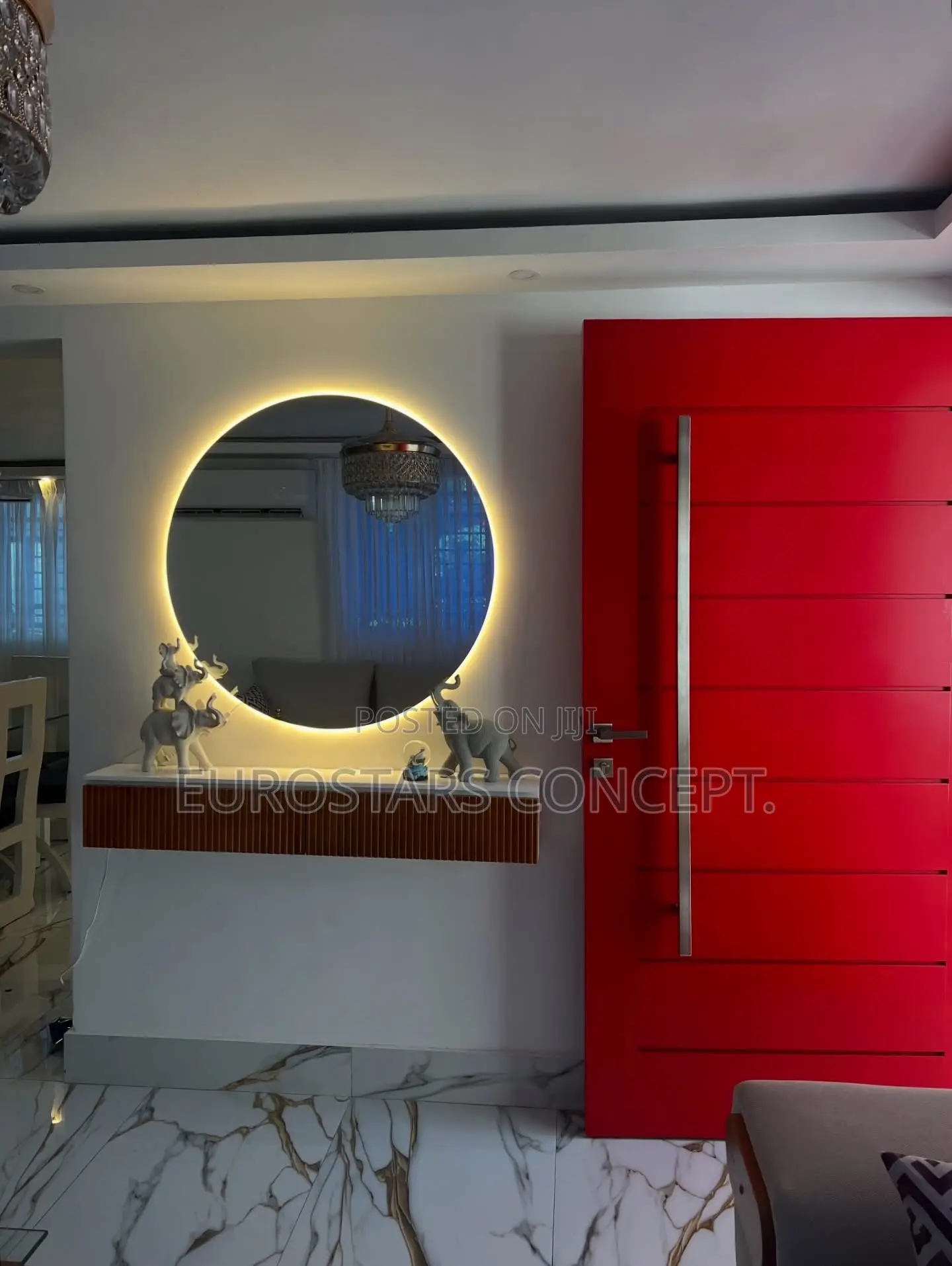 Round Mirror With Back Light