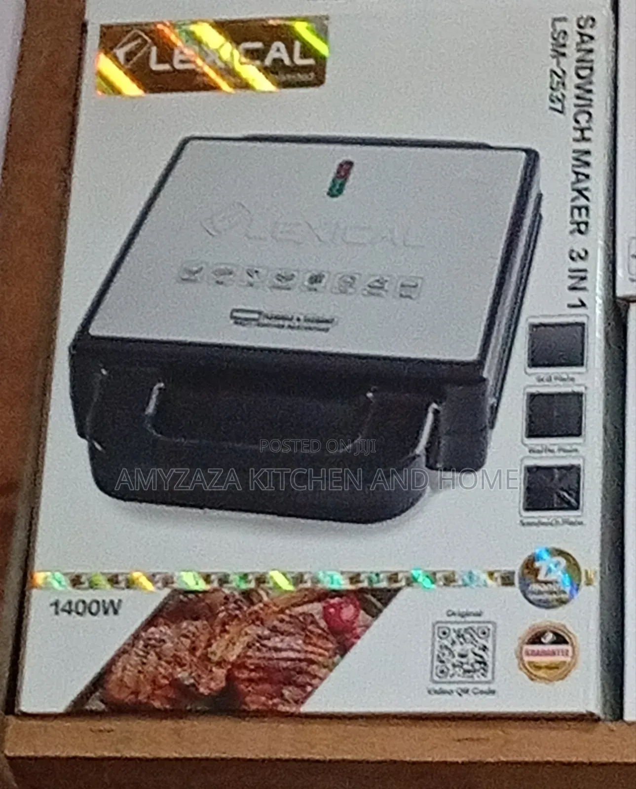 Lexical 3-in-1 Sandwich Maker and Grill (Model LSM-2537)
