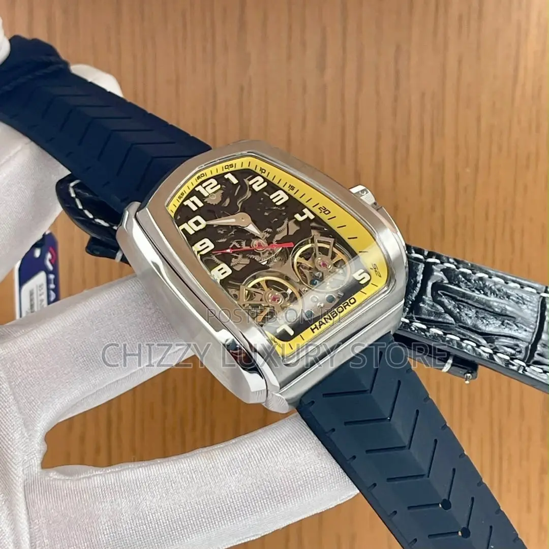 Hanboro Authentic Quality Luxury Men Automatic Engine Wristwatch