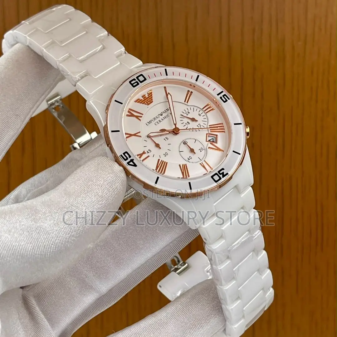 Armani Ceramic Quality Luxury Men Chain Strap Wristwatch