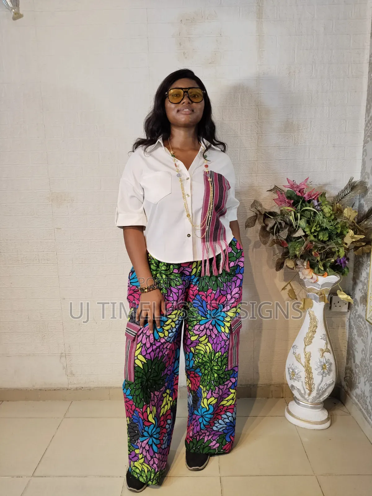 Ladies Ankara Top and Shirt With Asoke
