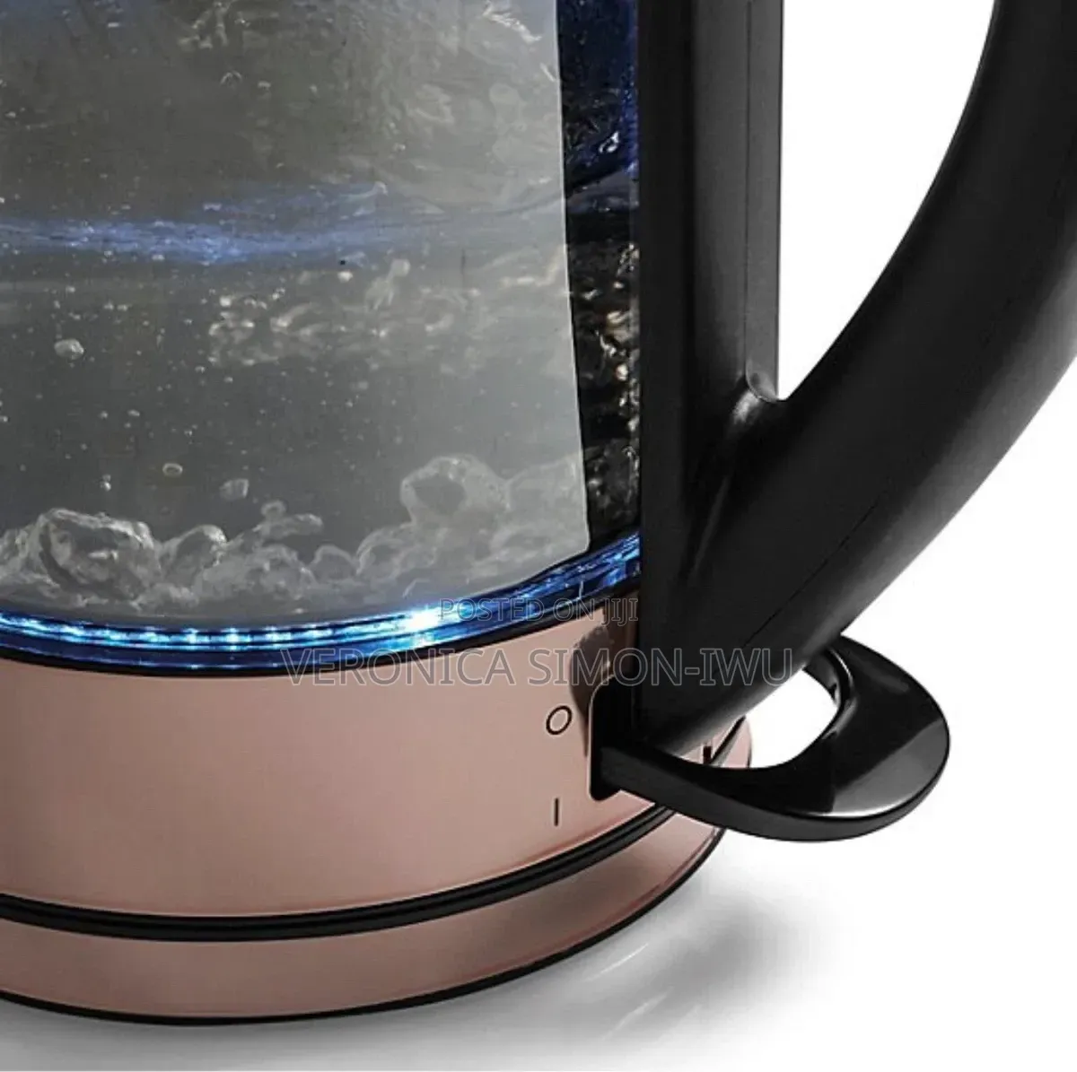 Rose Gold Glass Fast Boil Kettle 1.7L