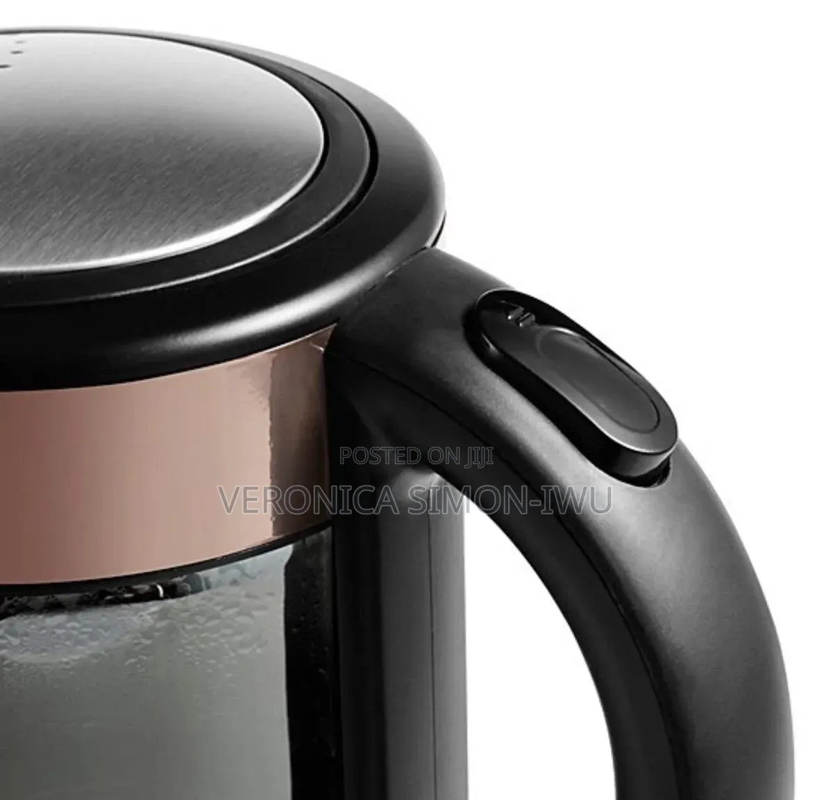 Rose Gold Glass Fast Boil Kettle 1.7L