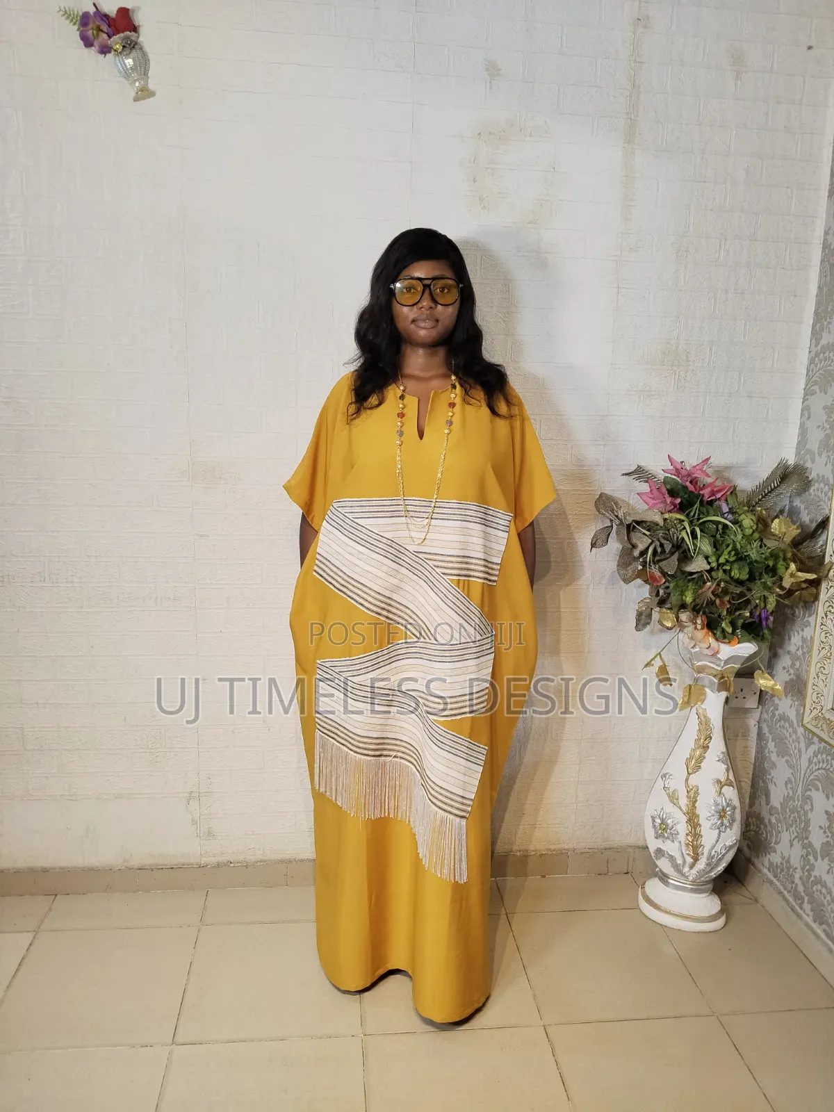 Beautiful Long Bubu Gown Embellished With Asoke