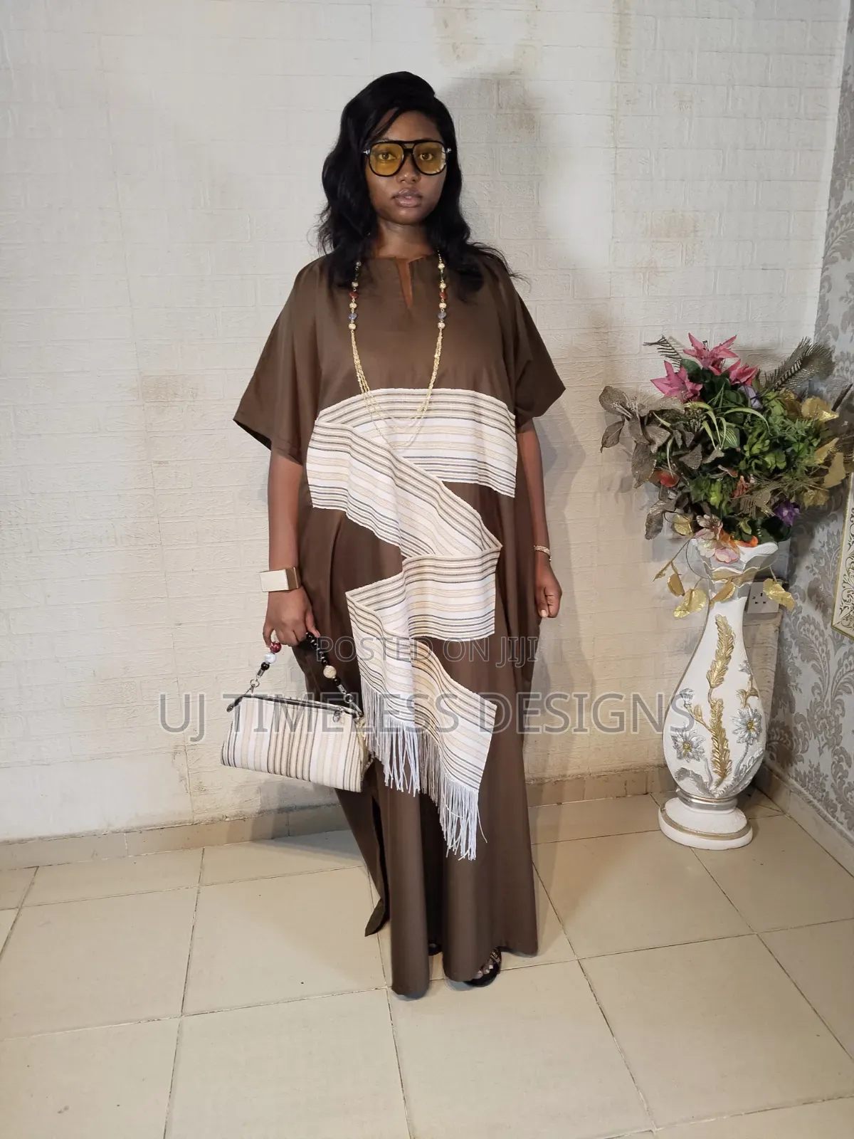 Beautiful Long Bubu Gown Embellished With Asoke