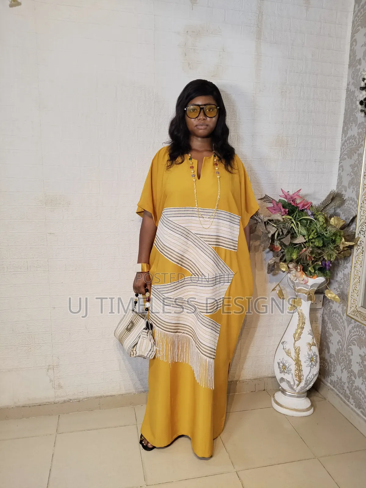 Beautiful Long Bubu Gown Embellished With Asoke