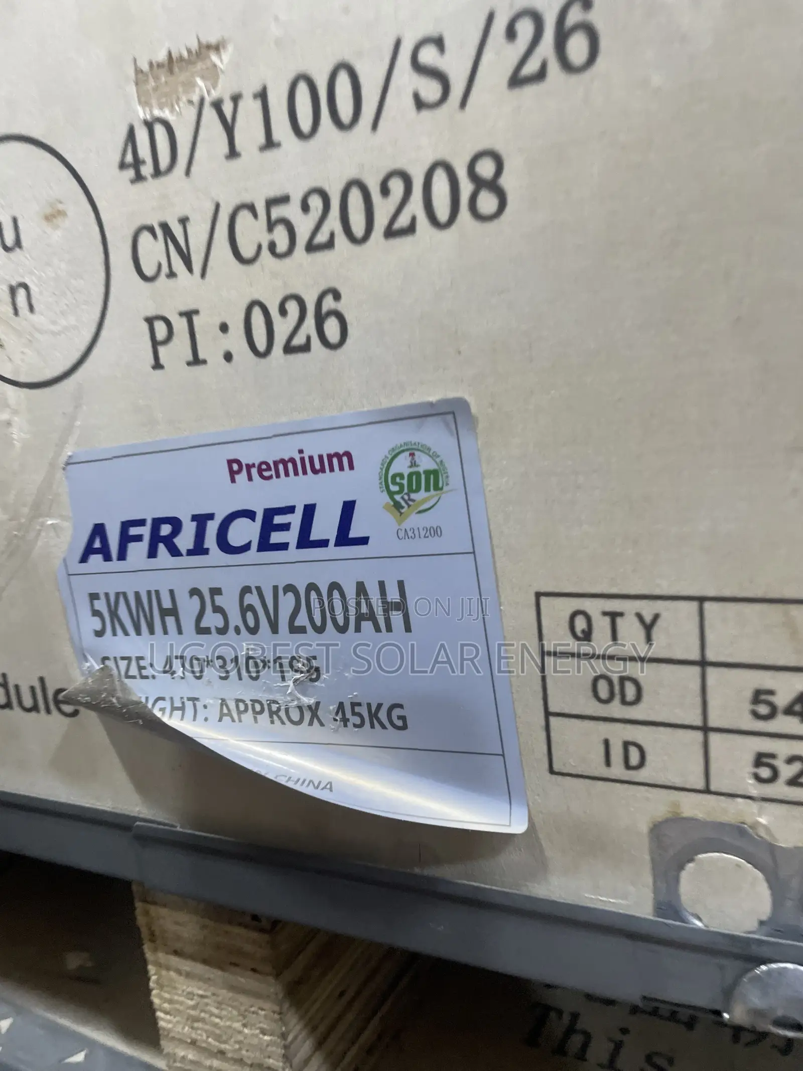 5kwh 24v Africell Lithium Battery