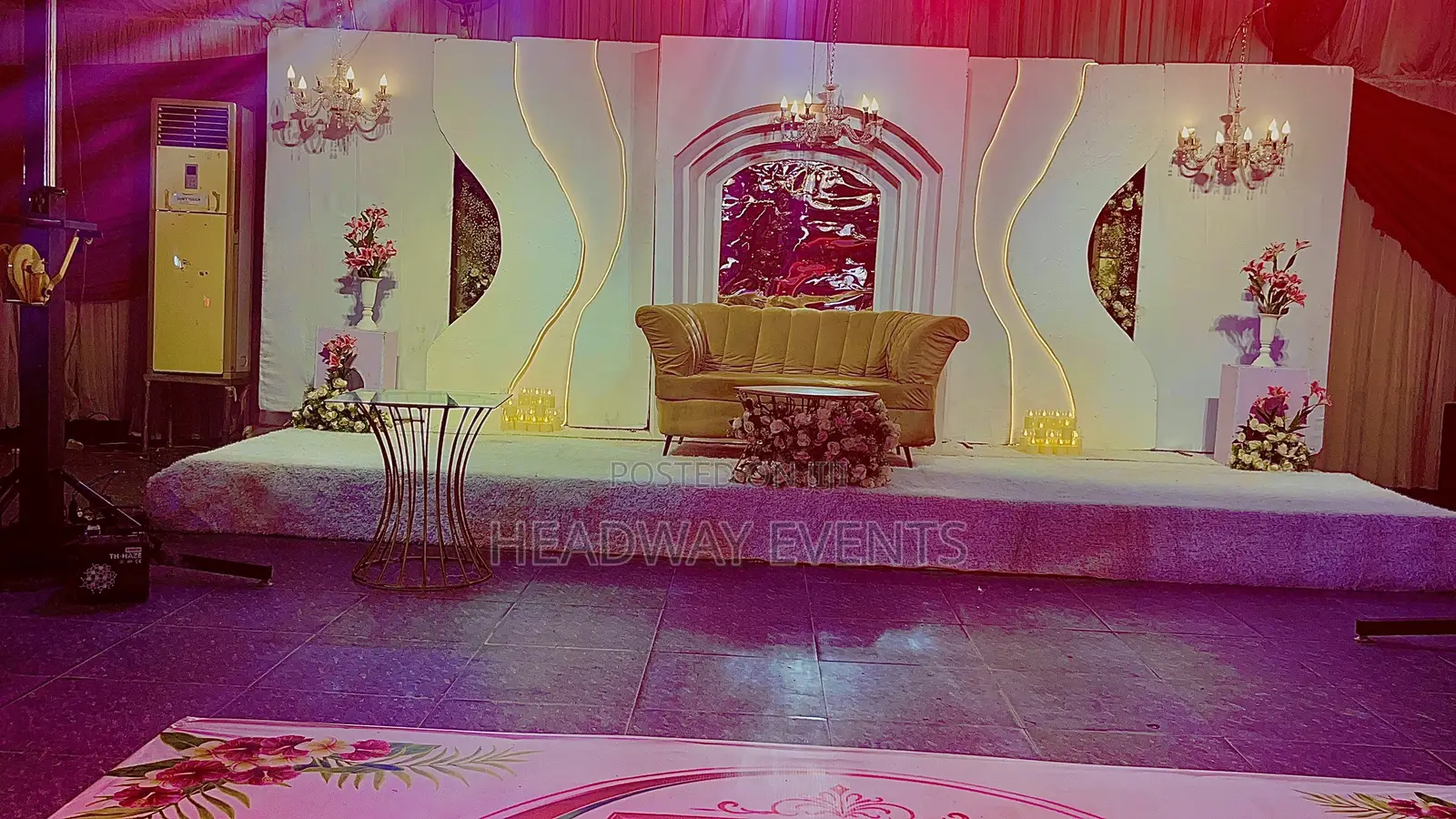 70th Birthday Setup in a Hall