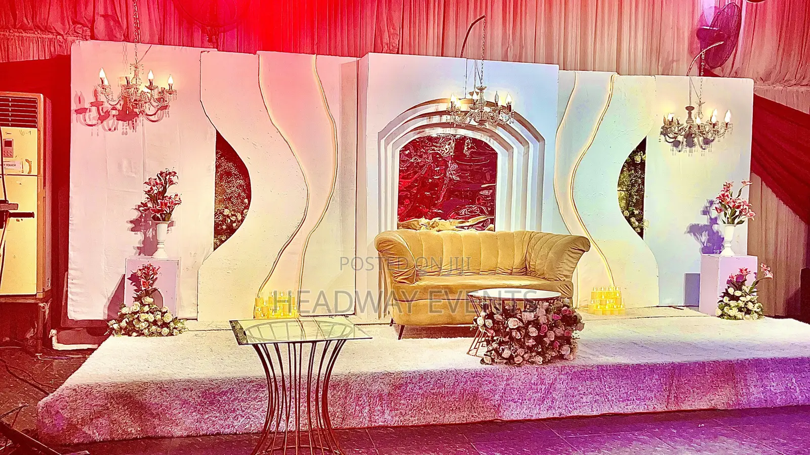 70th Birthday Setup in a Hall