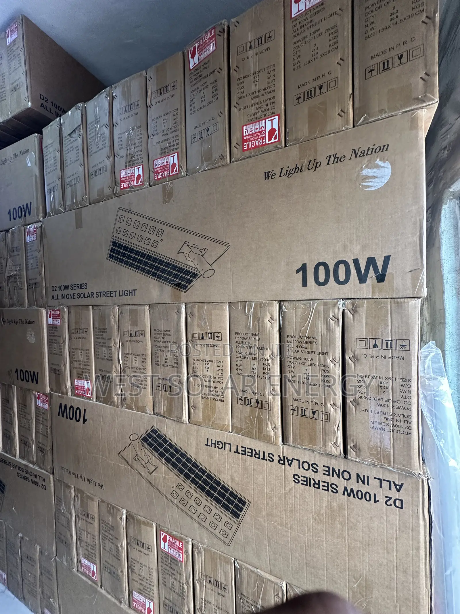 D2 100W All in One Solar Street Light