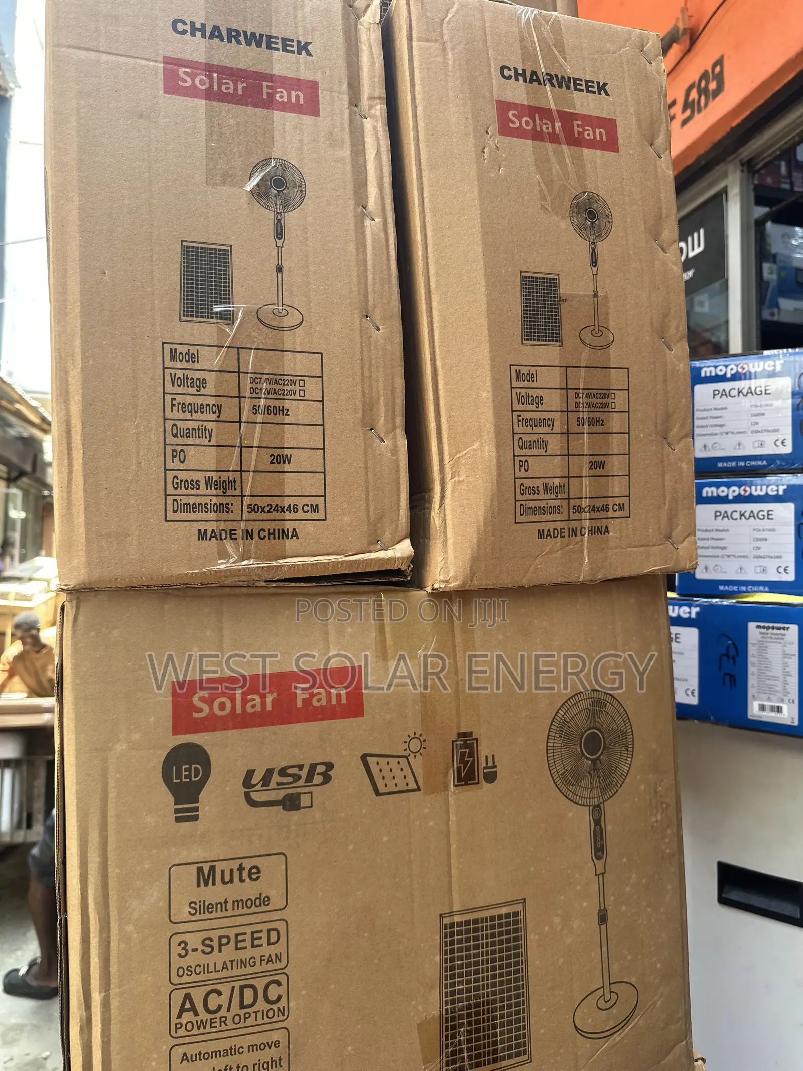 CHARWEEK 20W Solar Fan 16inches