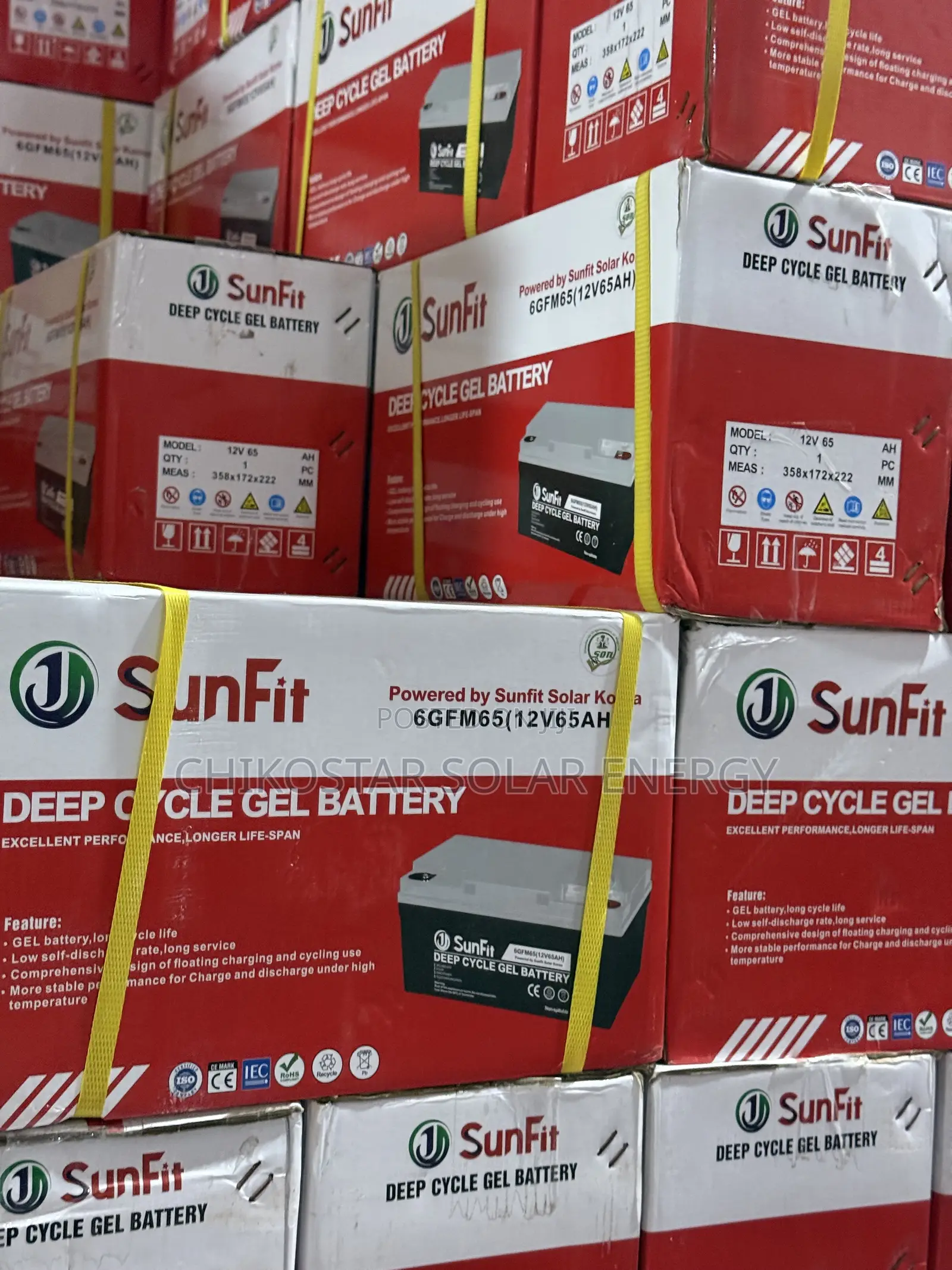 12V GEL Deep Cycle Batteries SunFit 65Ah | Vintage 200Ah | HI-STAR 12V