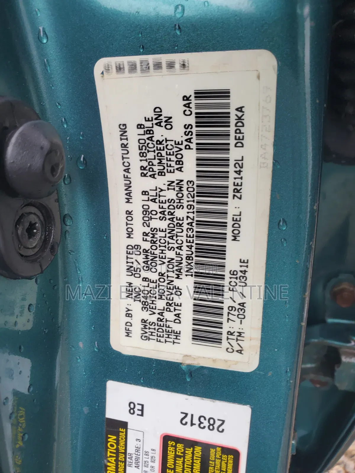 Toyota Corolla 2010 Green