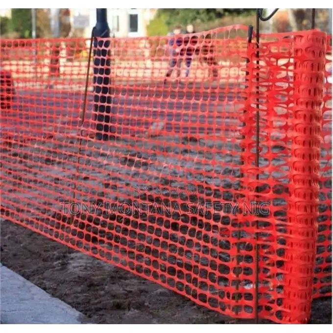 1Mtr X 50Mtr Orange Barrier Netting Safety Fence Mesh Roll