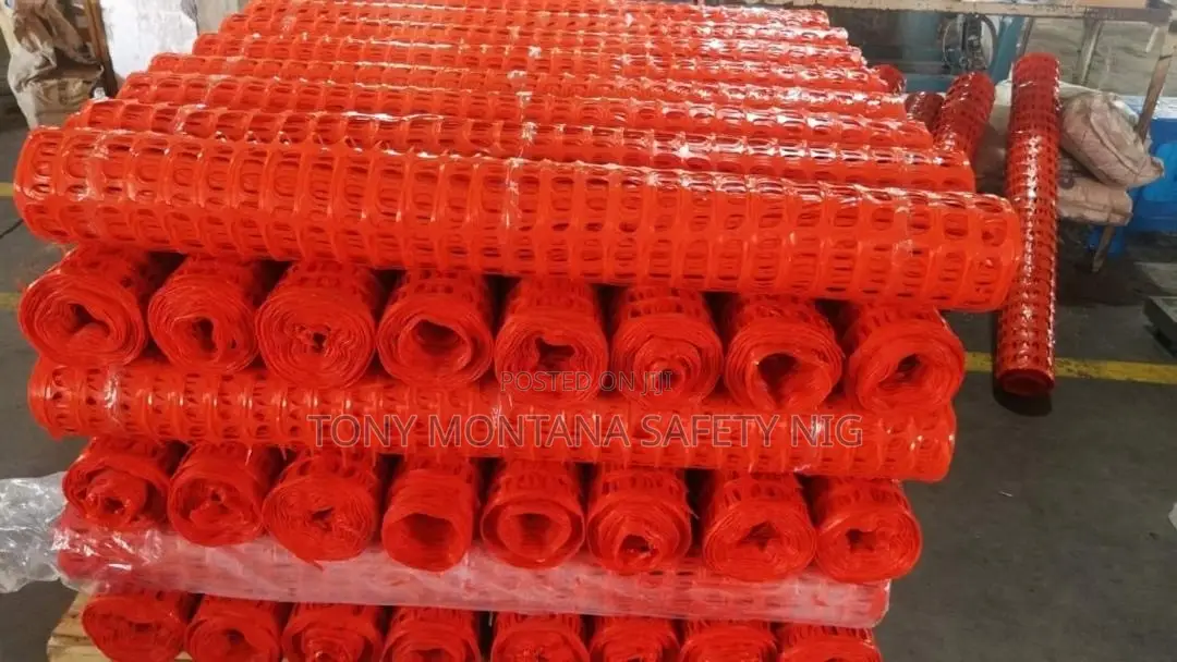 1Mtr X 50Mtr Orange Barrier Netting Safety Fence Mesh Roll