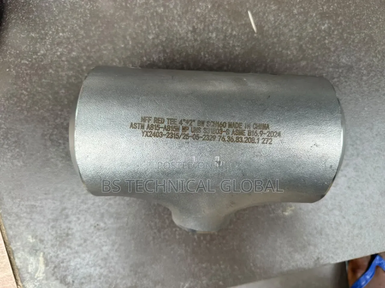 Reducer Stainless Tee 4"x2" SCH 160