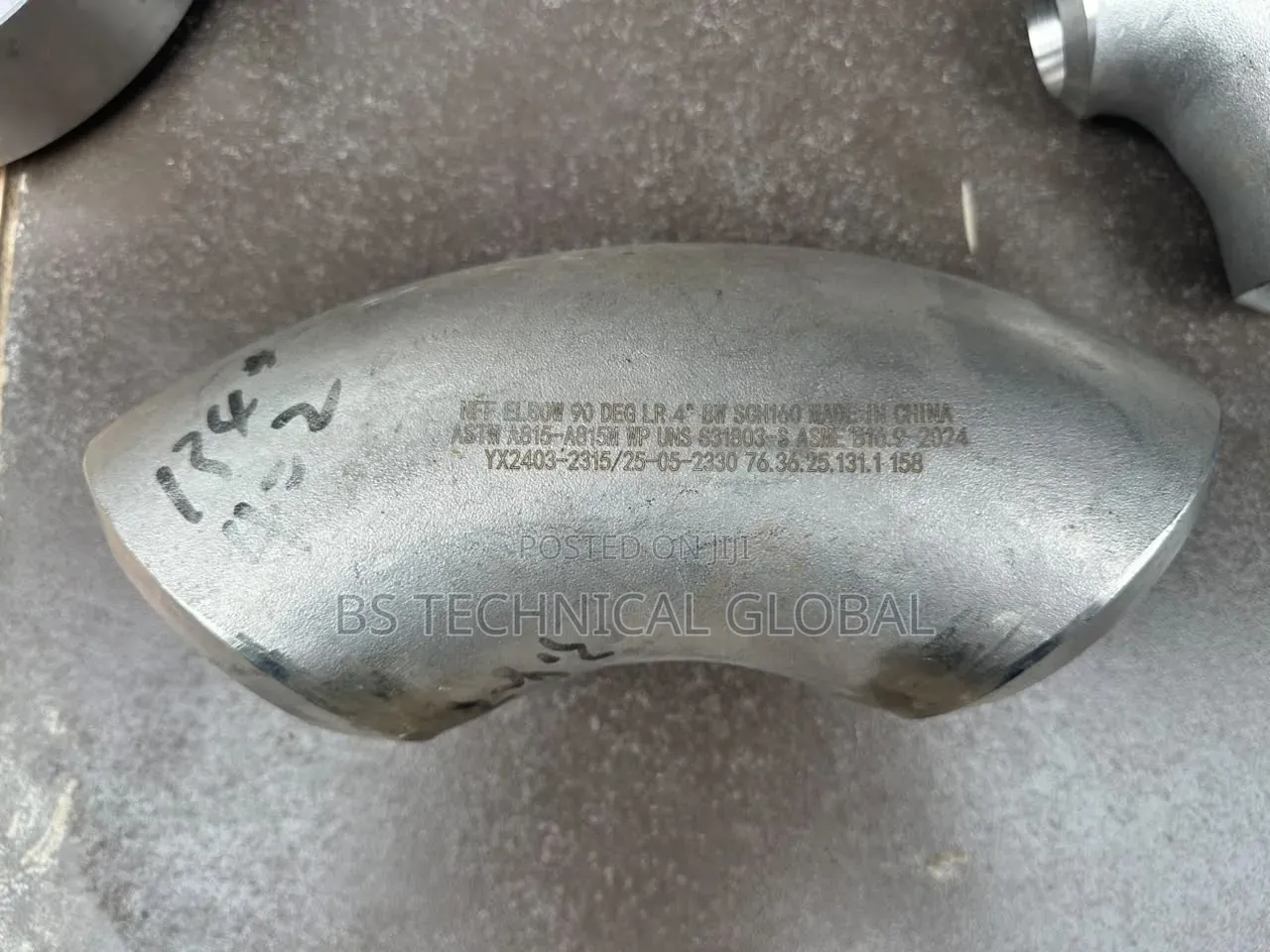 Stainless Elbow 90 DEG 4" SCH160