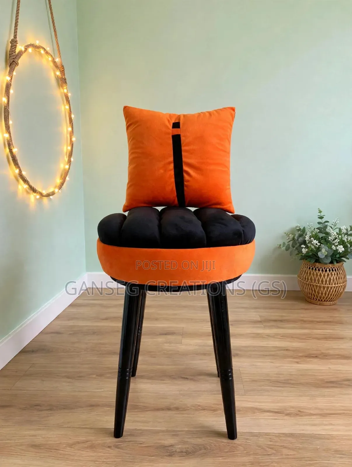 Luxury Upholstered Stool | Stylish Ottoman Chair | Handmade Furniture