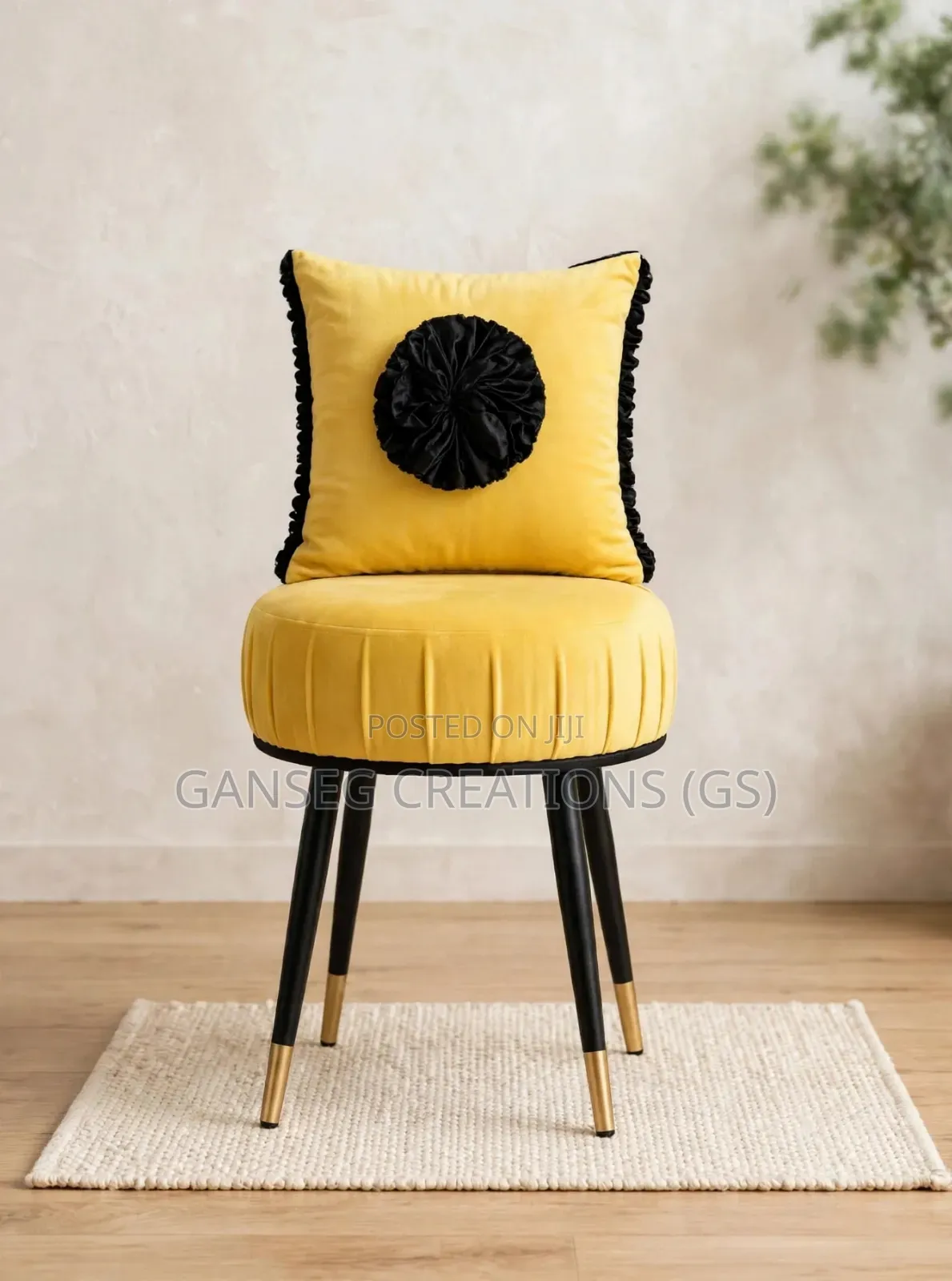 Luxury Upholstered Stool | Stylish Ottoman Chair | Handmade Furniture