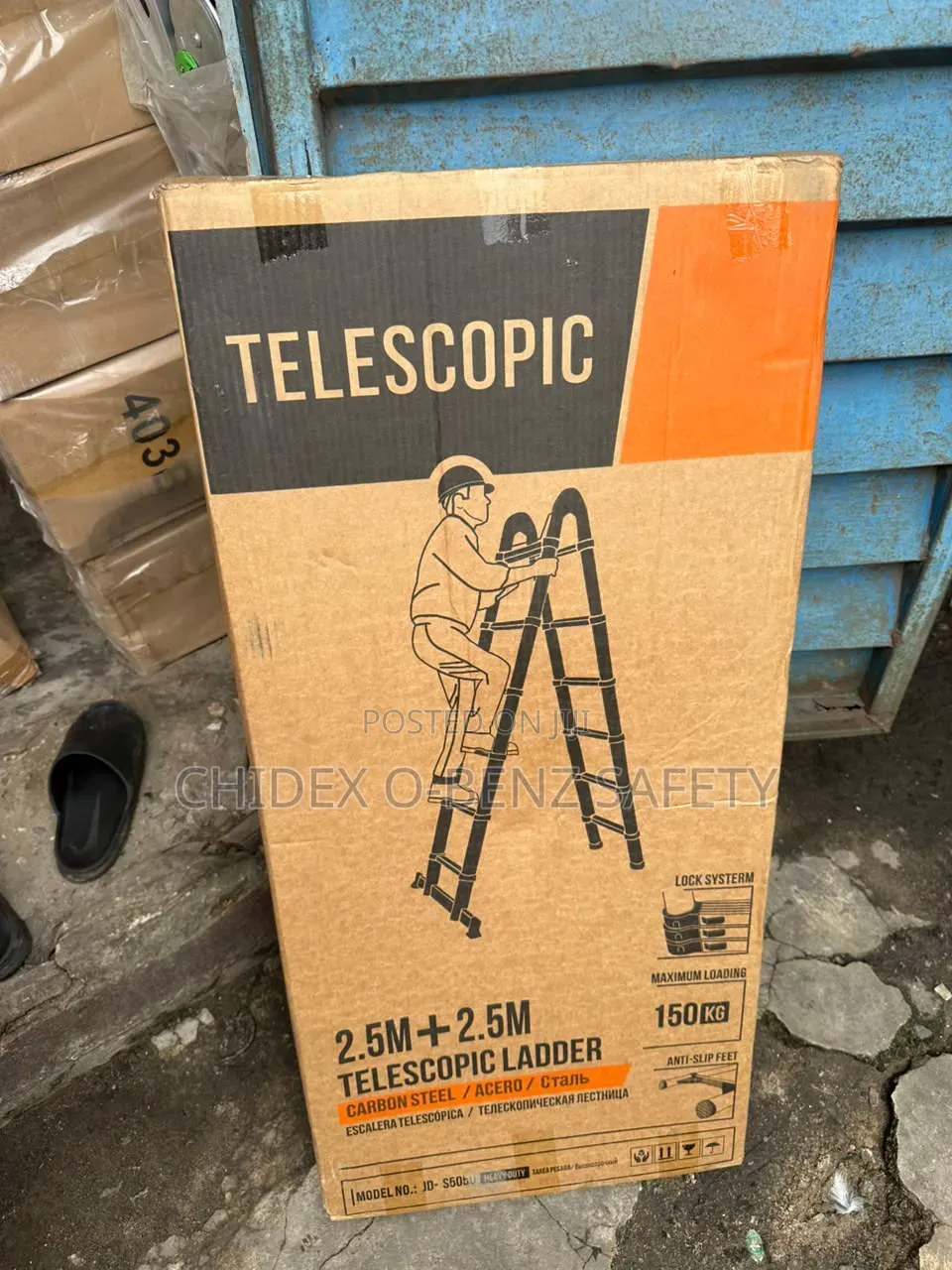 Double Sided 14steps Telescopic Ladder