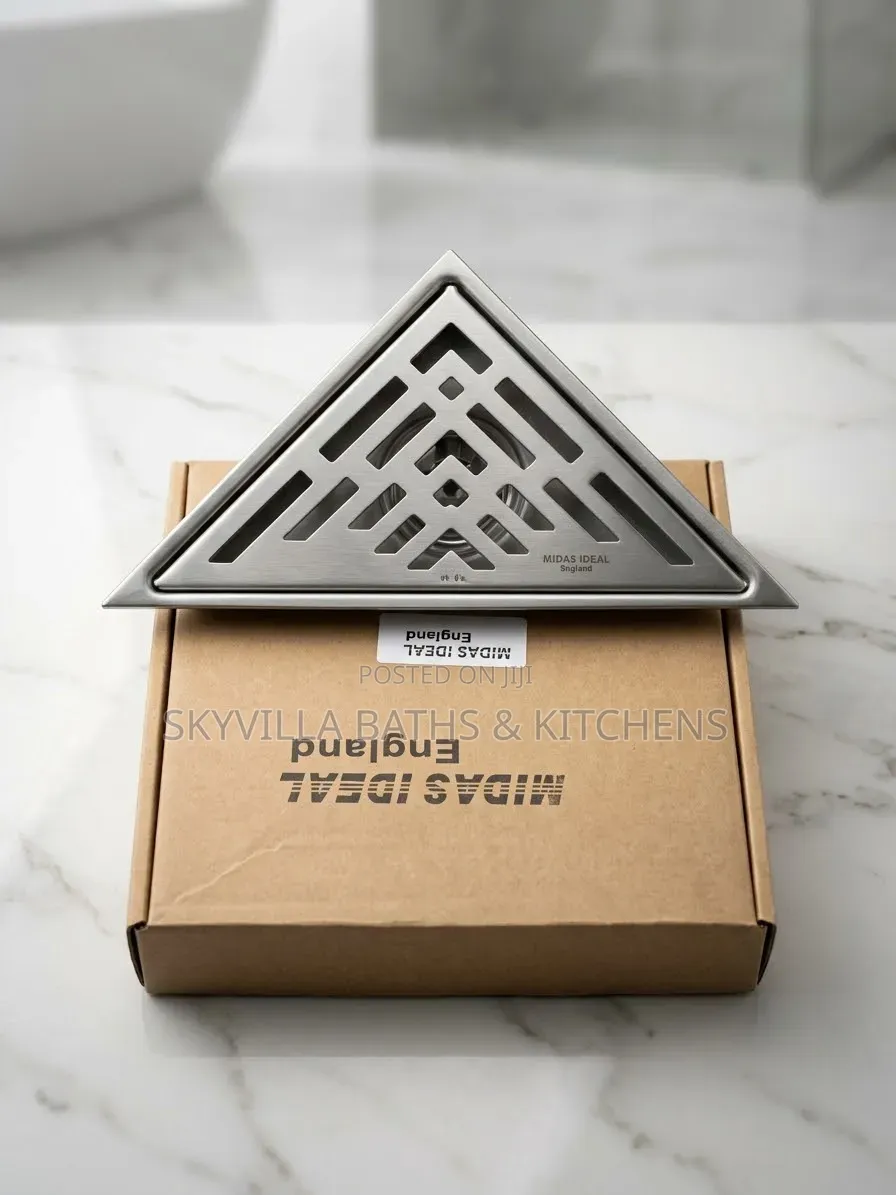 Stainless Steel Triangular Corner Floor Drain – Heavy-Duty
