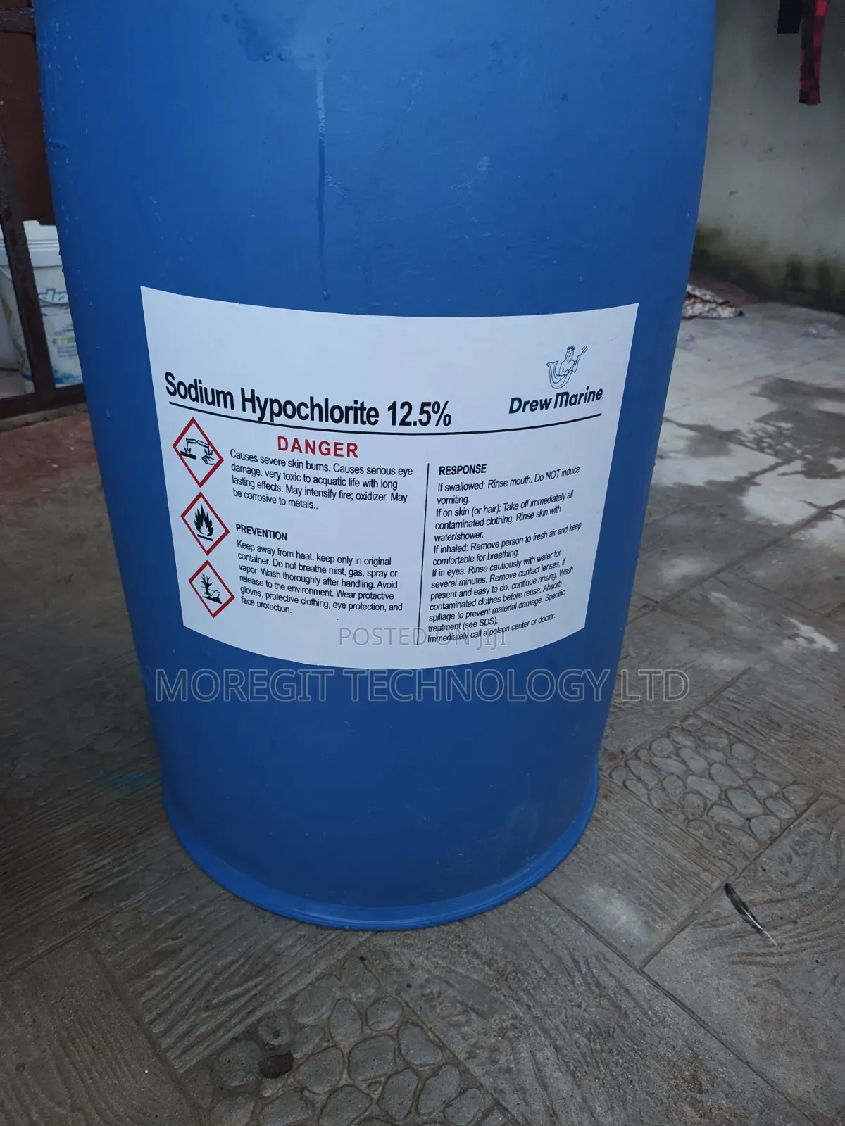 Sodium Hypochlorite 12.5% Drew Marine Water Treatment