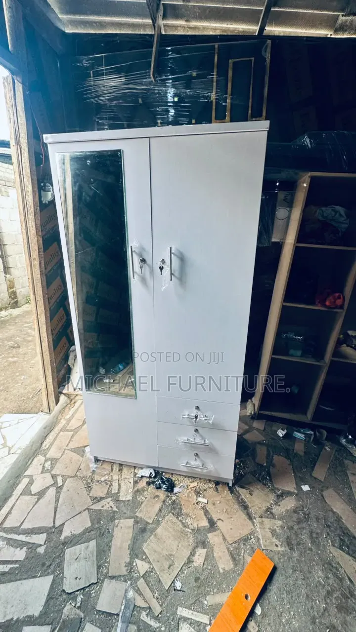 Creation at Its Finest ( 3 by 6 White Wardrobe With Mirror)