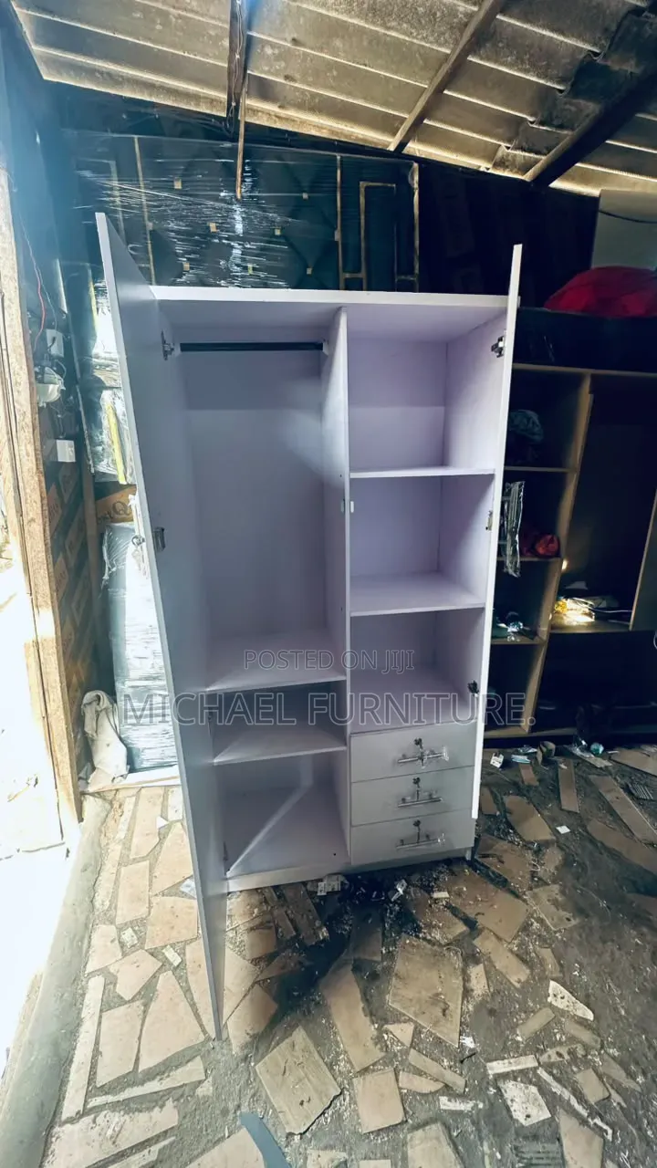 Creation at Its Finest ( 3 by 6 White Wardrobe With Mirror)