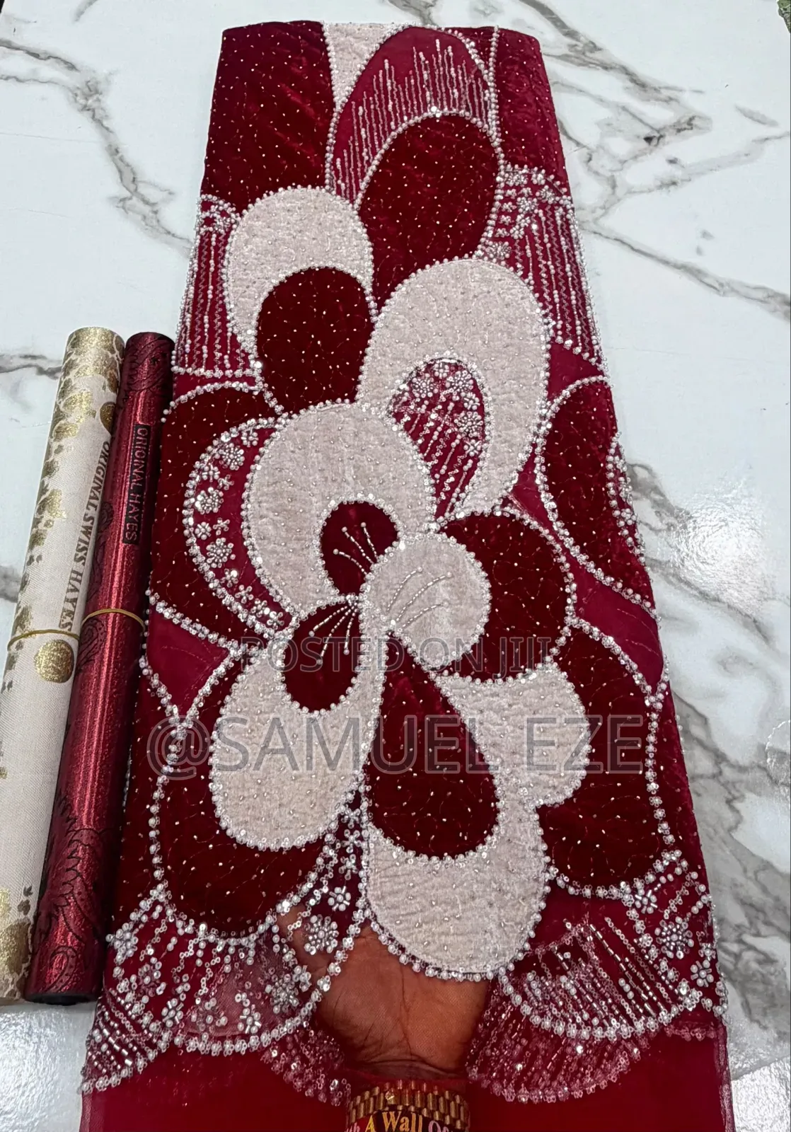 Velvet Lace With Hand Beaded