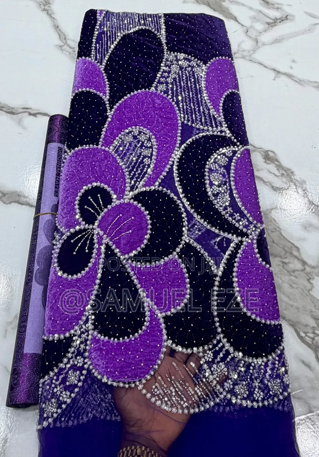 Velvet Lace With Hand Beaded
